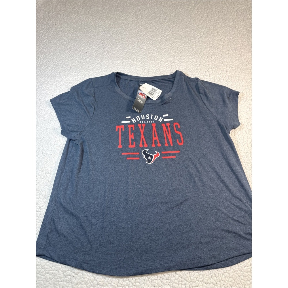 NWT Women's XXL Houston Texans NEW ERA Navy T-Shirt NFL Apparel Brand New
